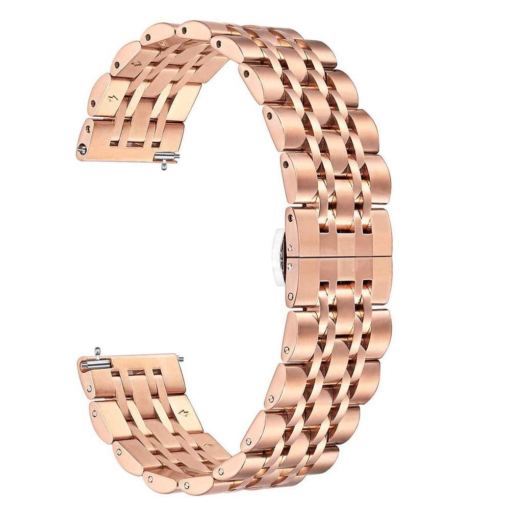Ремешок стальной BeWatch 20мм для Samsung Galaxy Watch 42/3 41 мм/Active/Active 2 Розовое золото (1012438)