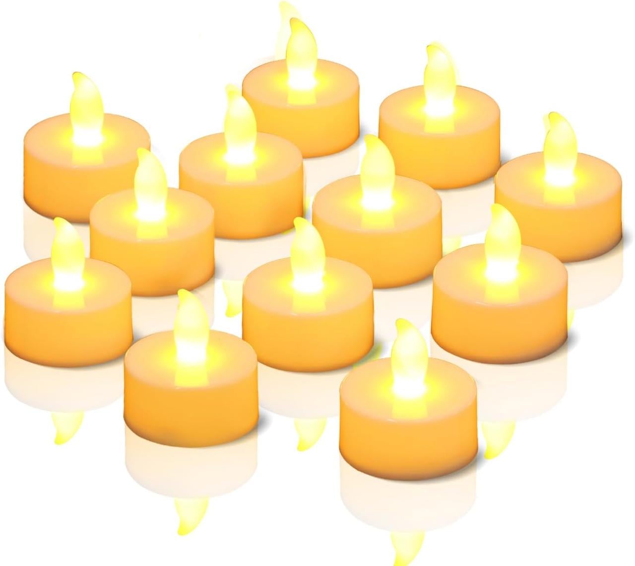 Свечи 12 светодиодных безогненных маленькие электрические 12 шт.