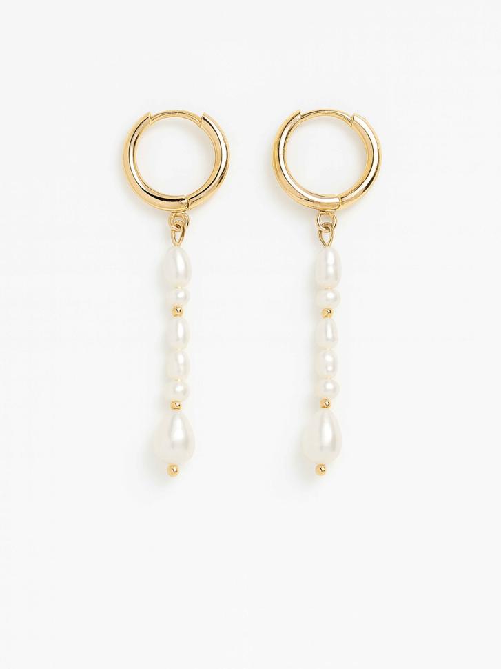 Серьги с хаотическим жемчугом (5561)