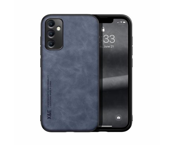 Кожаный чехол - накладка X&E для Samsung Galaxy A15/A15 5G с металлической вставкой Синий Кожаный чехол - накладка X&E для Samsung Galaxy A15/A15 5G с металлической вставкой Синий