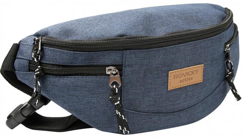 Сумка поясная Rovicky большая текстильная бананка Синий (bagwb01 navy)