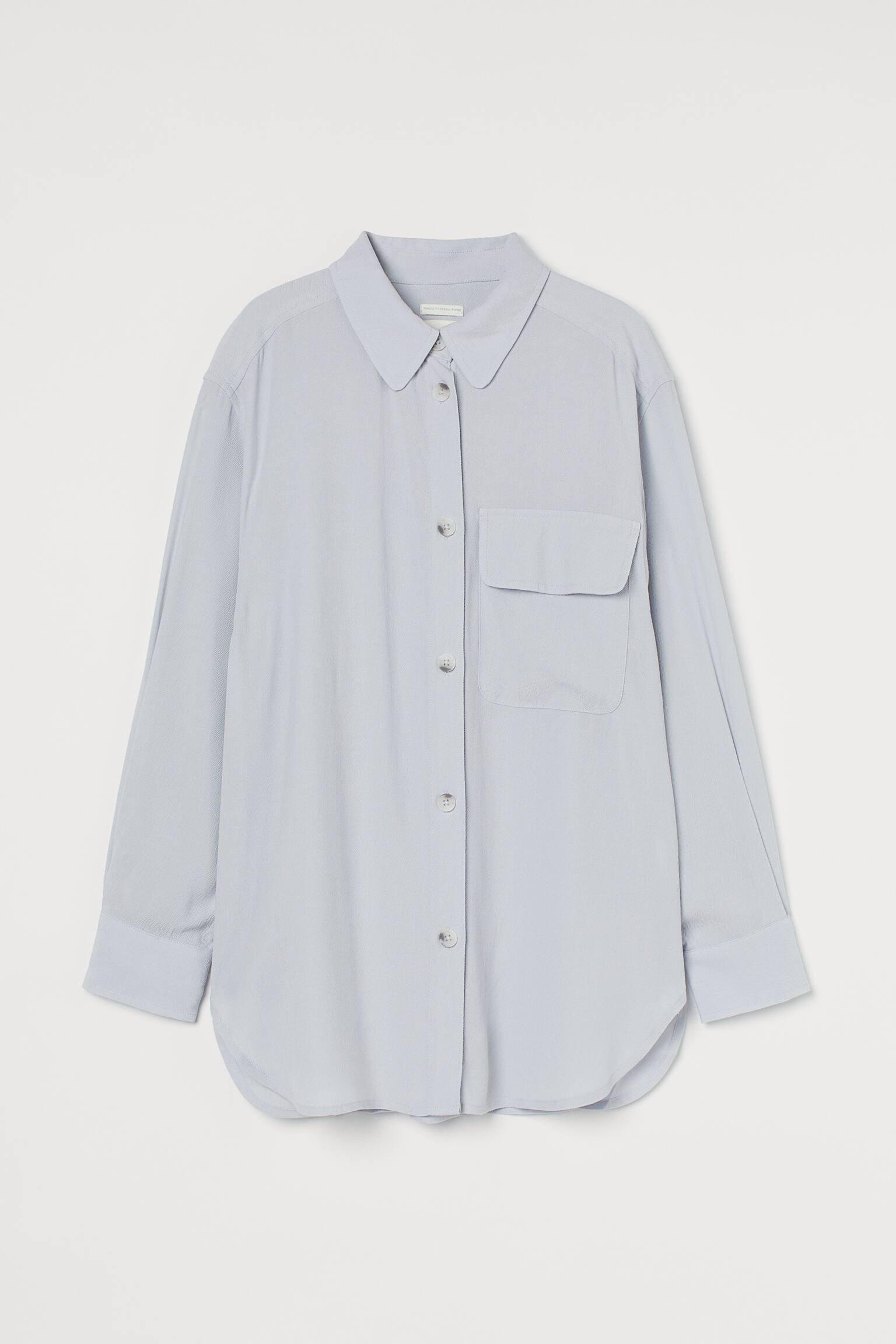 Сорочка H&M XS Світло-блакитний (S2706987972)