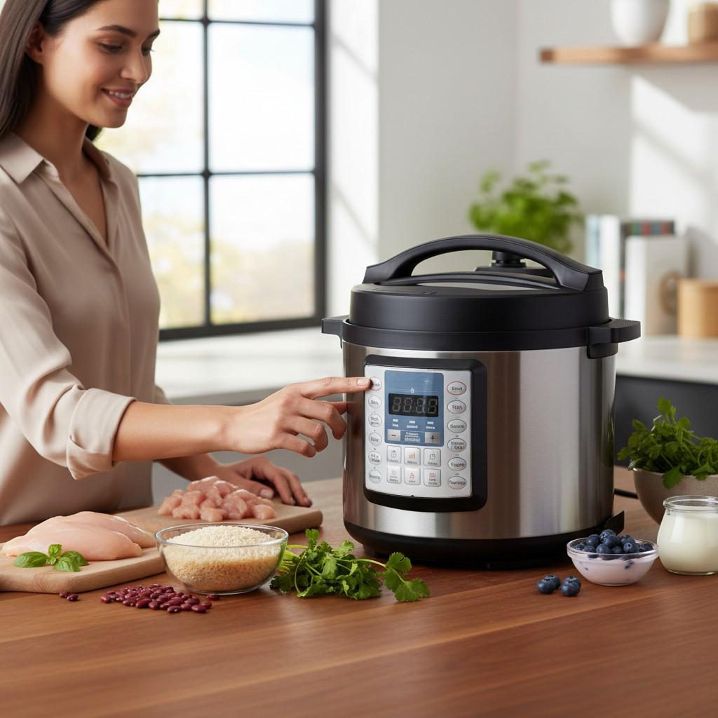 Мультиварка-скороварка с дисплеем 15 автоматических программ 6 л 1000 Вт Черный (MC6MBK) - фото 3