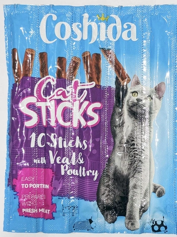 Палочки мясные COSHIDA Cat Sticks с телятиной и птицей 10 шт. (14278034)