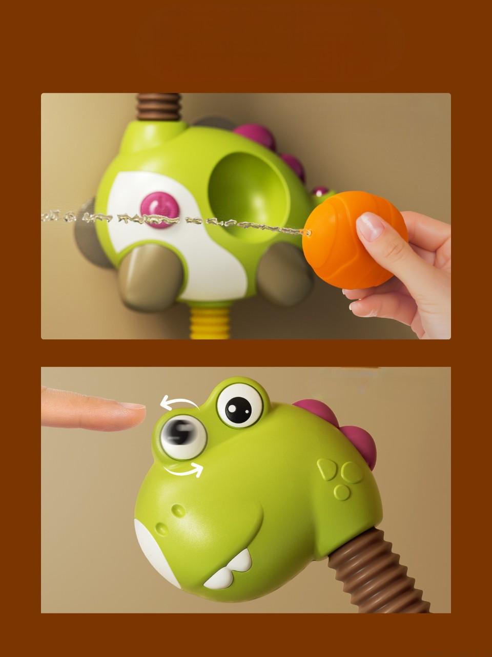 Набір ігровий для ванни Tumama веселий динозавр з водяним душем Різнокольоровий - фото 9