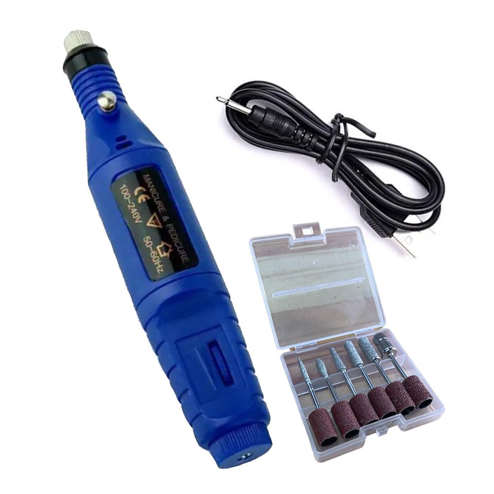 Фрезер для маникюра SMALL DRILL с насадками Синий (ULT-0010966)
