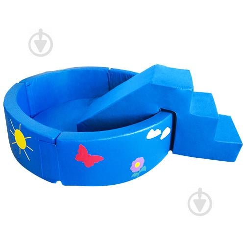 Сухий басейн Tia-Sport круглий з гіркою 150х150х40 см (sm-0429)