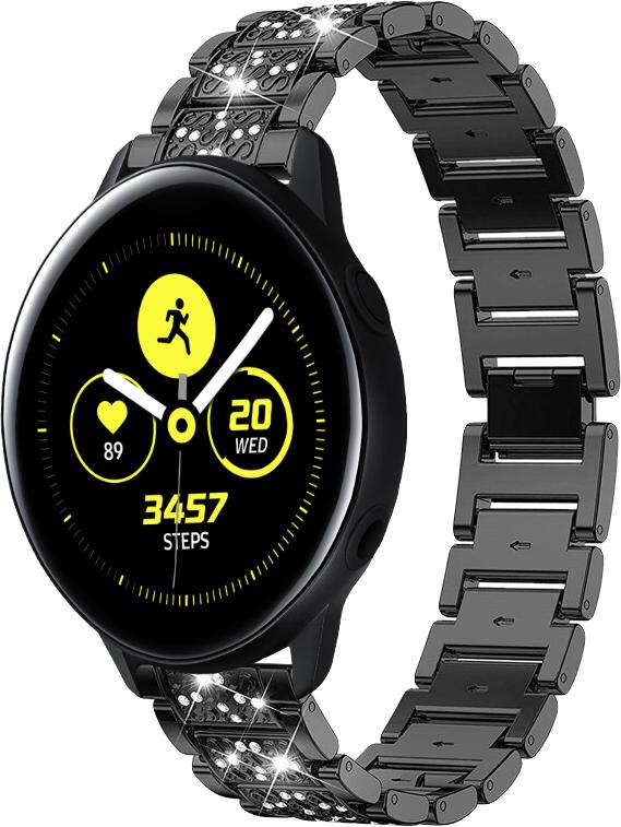 Браслет металлический Glam для Galaxy Watch Active Black (32796-2B)