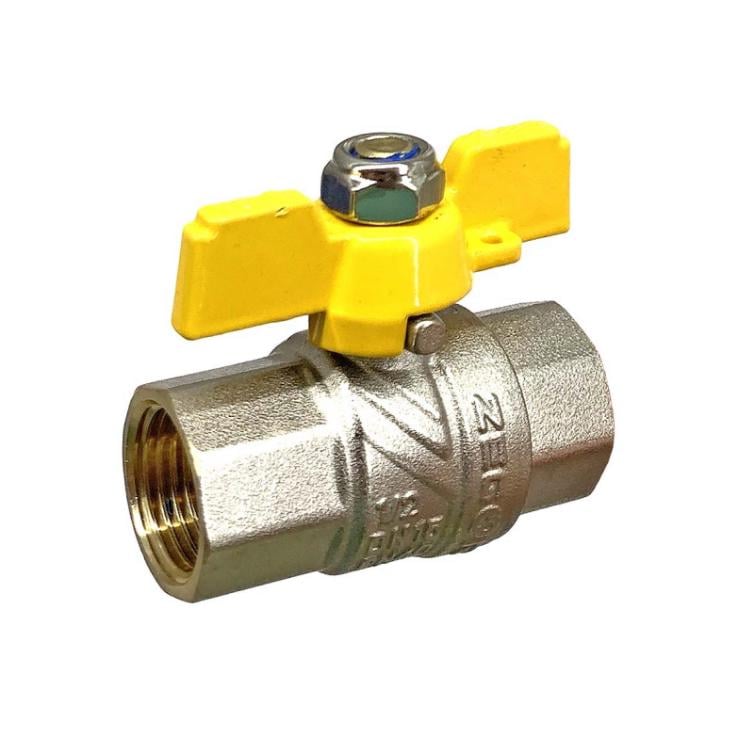 Кран шаровой для газа Zegor GB11 бабочка 1/2" ВВ МОР5