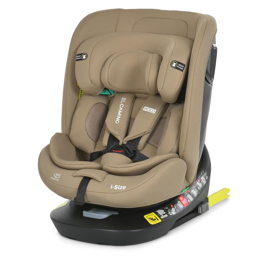 Автокресло El Camino ME 1188 i-HOLD i-SIZE R129 с поворотом на 360° до 150 см Beige (2763045294)