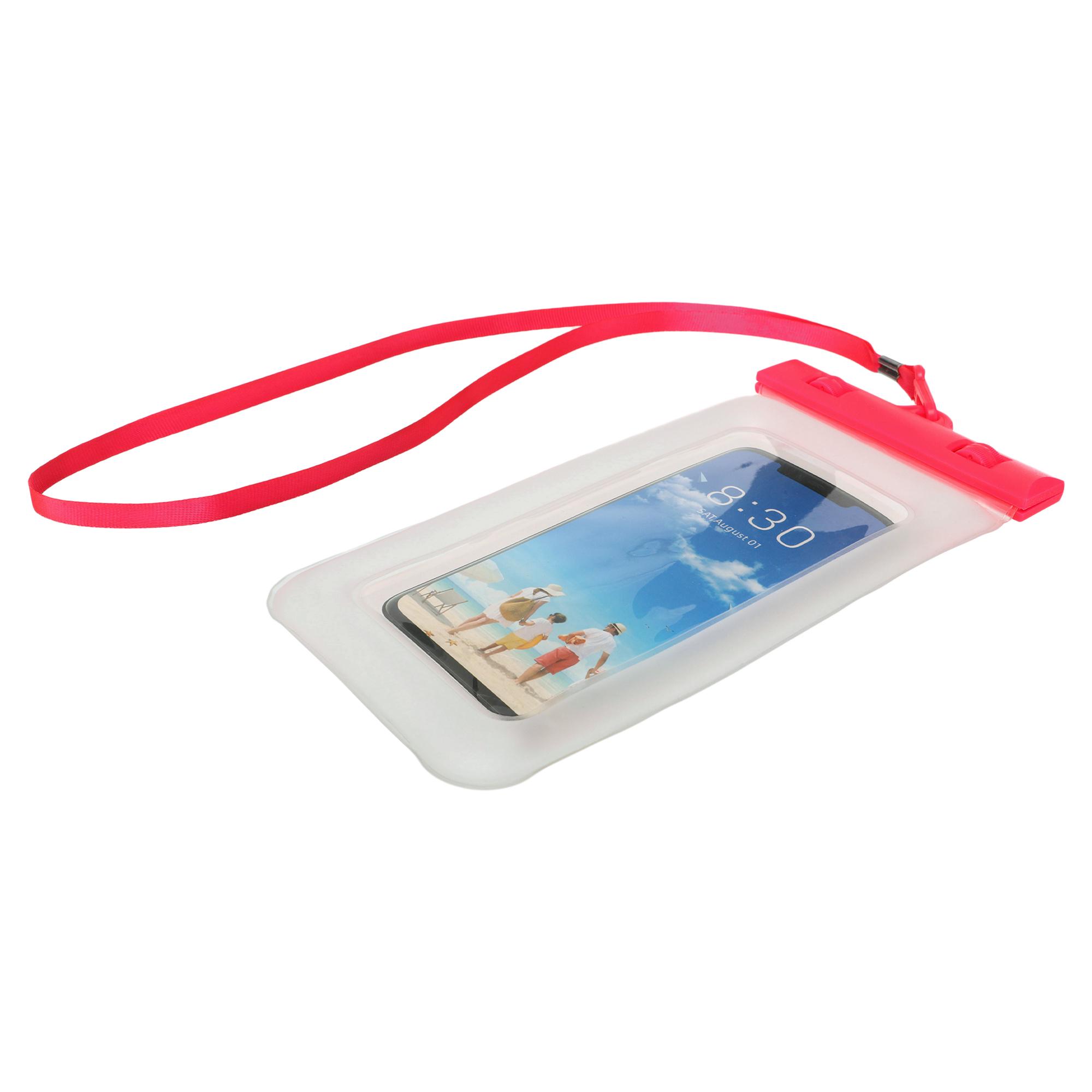 Чохол-гаманець на шию водонепроникний SP-Sport D3850 (TPU, внутрішні розміри-17x9см, рожевий) - фото 4 Чохол-гаманець на шию водонепроникний SP-Sport D3850 (TPU, внутрішні розміри-17x9см, рожевий) - фото 4