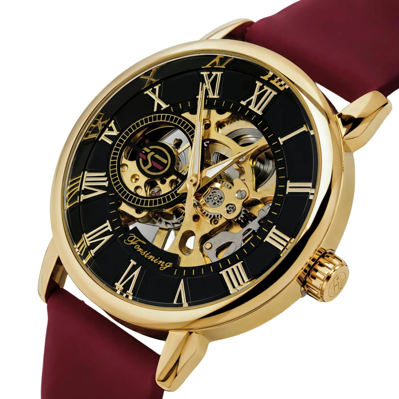 Наручний годинник Forsining Rich Ruby 2 ремінці Red
