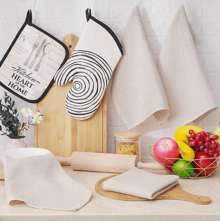 Набор кухонных полотенец Organic Premium 6в1 100% хлопок 34х34 см Бежевый (НПК0006) - фото 6 Набор кухонных полотенец Organic Premium 6в1 100% хлопок 34х34 см Бежевый (НПК0006) - фото 6