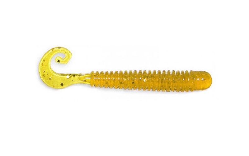 Силиконовый твистер Reins G-tail Saturn Micro №430 для микроджига съедобный 2" 20 шт. Motor Oil/Gold FLK (6403)