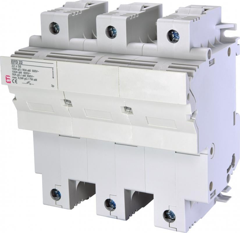 Тримач запобіжника ETI EFD 22 3P 100A 690W 22x58 мм (2570004)