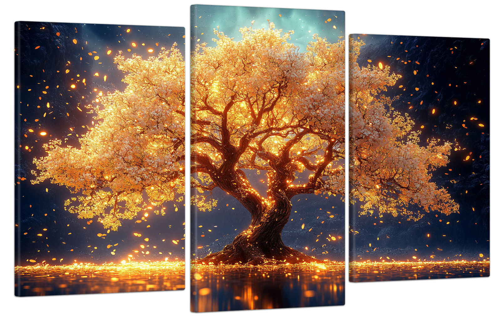 Картина на холсте МАКО золотое дерево жизни 53x100 см (MK30538)