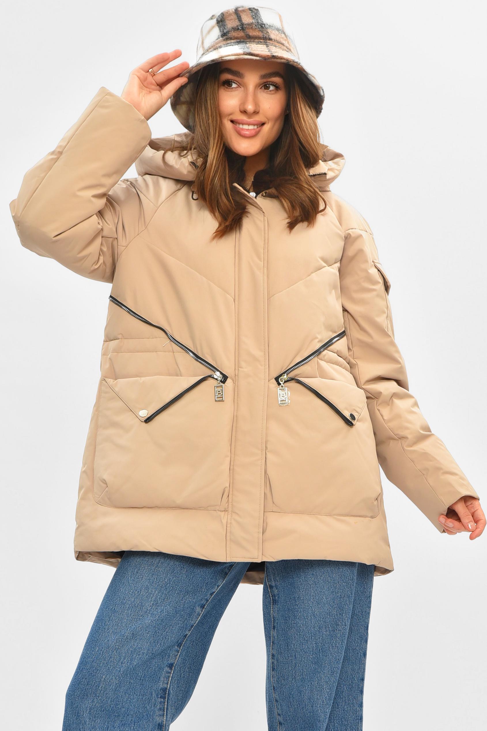 Куртка жіноча демісезонна р. 46/XL Бежевий (205646) - фото 2