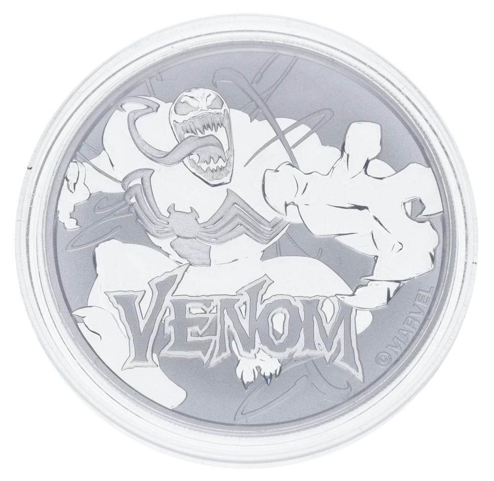 Колекційна монета Тувалу 1 долар 2020 срібло UNC Комікси Marvel Venom Веном Ag 999,9 унція 31,1 г (М20786)