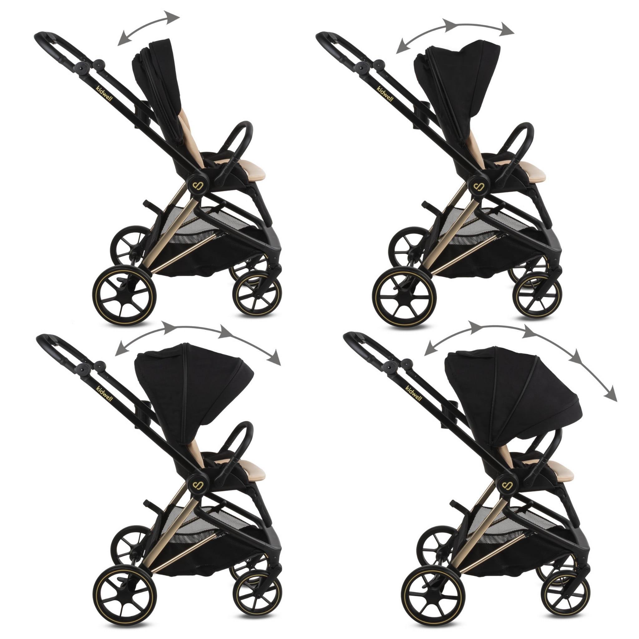 Коляска універсальна Kidwell Velmont 2в1 Black/Gold - фото 4