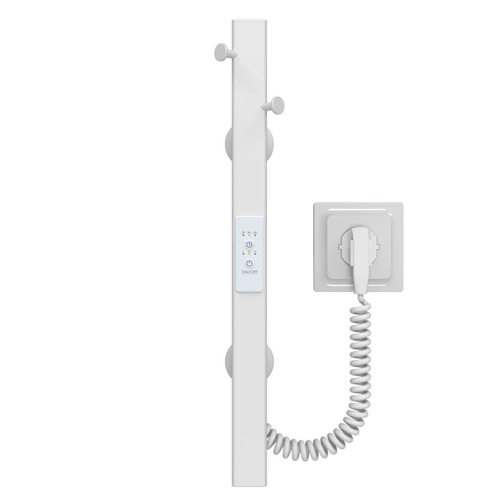 Полотенцесушитель электрический Deffi Holly WD04 нержавеющая сталь 30x400 мм Белый (C.MB.40.30.EWU4 )