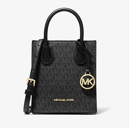 Сумка Michael Kors Mercer Extra-Small Logo and Leather Черный