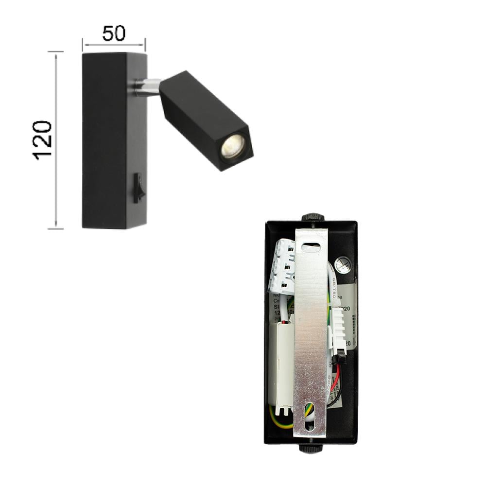 Светильник светодиодный ESLLSE SIMPLE S 3 Вт Черный (10208-1) - фото 3