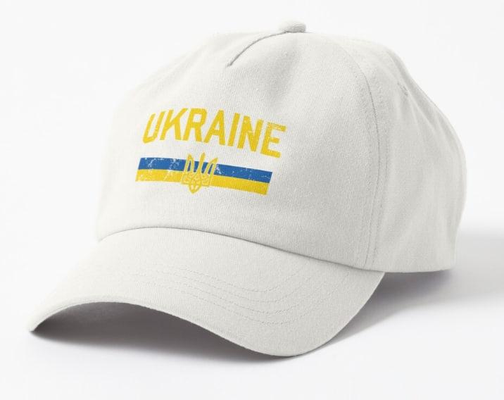Кепка унисекс Malfini с патриотическим принтом Ukraine Флаг и Герб Украины Белый (УКР26К-1686316985)