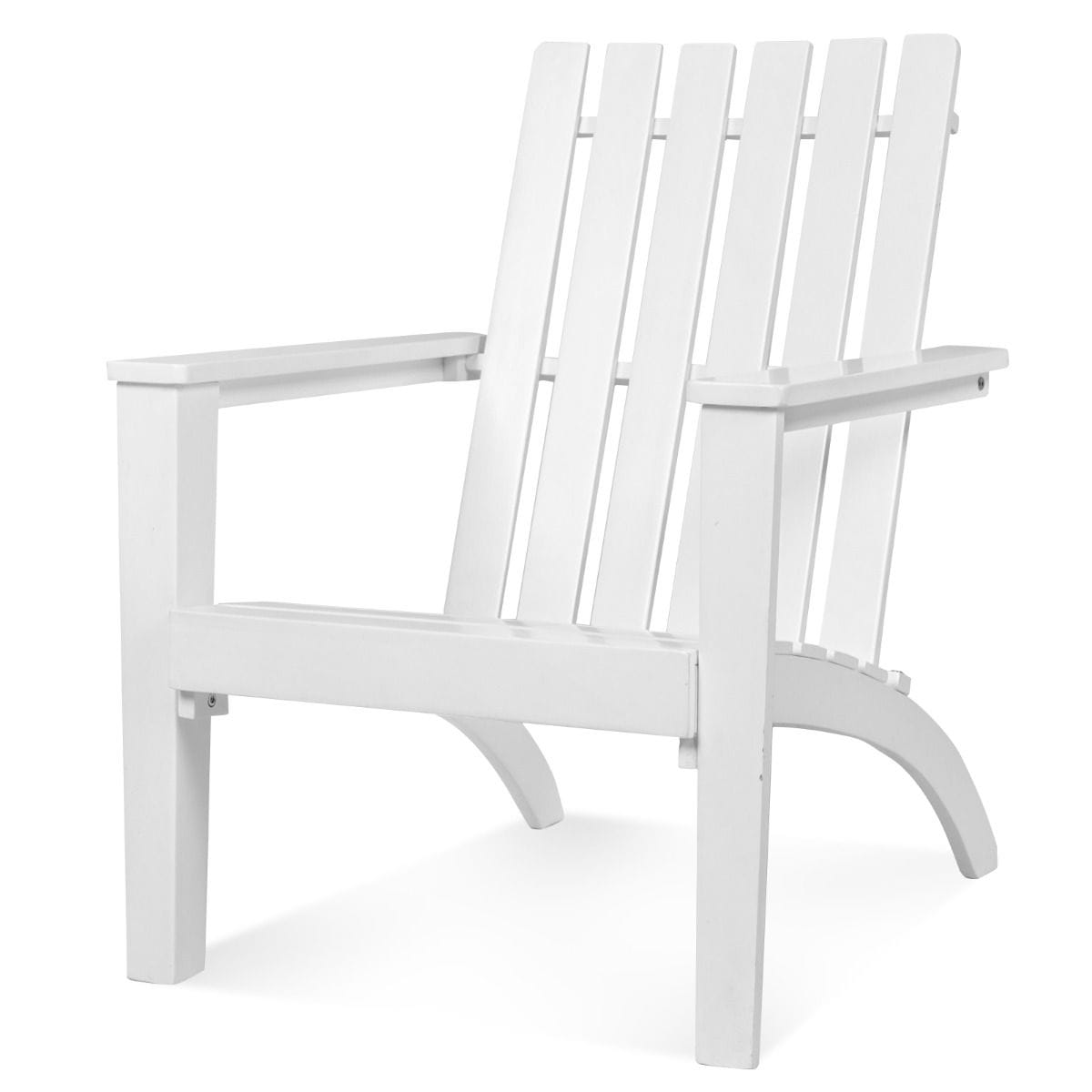Стул садовый деревянный 67,5x73x86 см Белый (COSTWAY-01056)