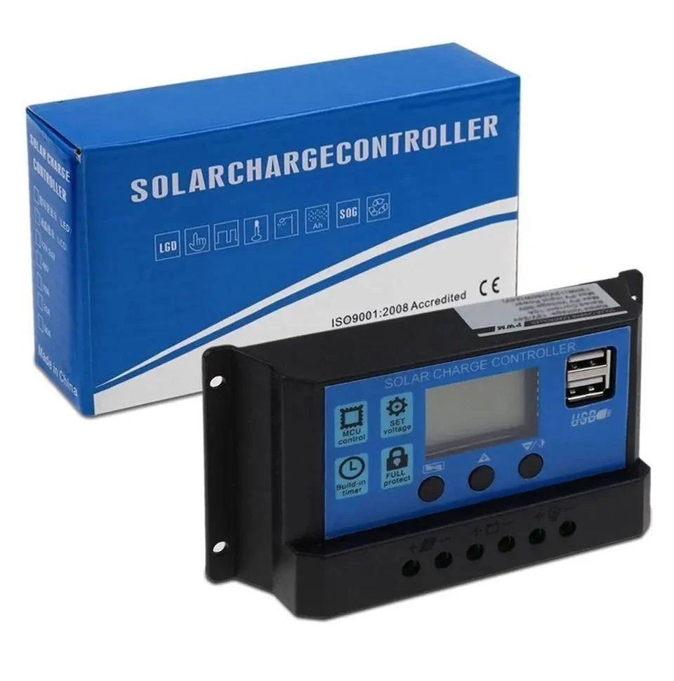 Контролер заряду для сонячної батареї PWM KW1230 12 В/24 В 20 А з дисплеєм і USB (2341253636) Контролер заряду для сонячної батареї PWM KW1230 12 В/24 В 20 А з дисплеєм і USB (2341253636)