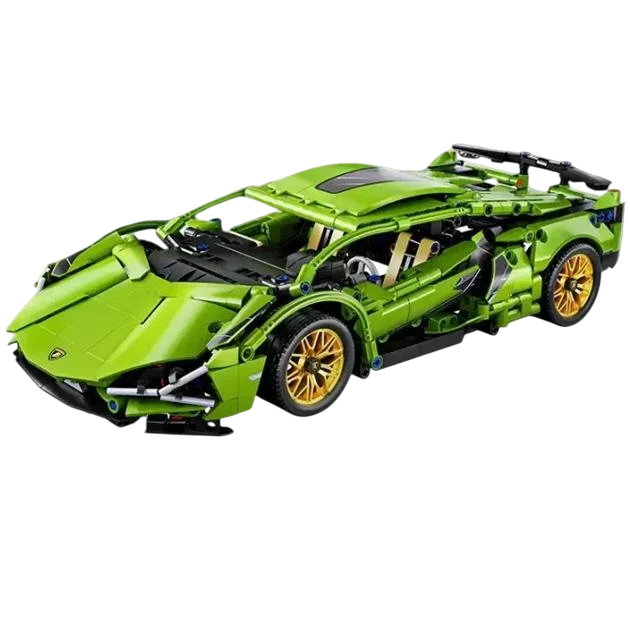 Конструктор машинка Lamborghini Sian Technol Model 452 детали Зеленый Конструктор машинка Lamborghini Sian Technol Model 452 детали Зеленый