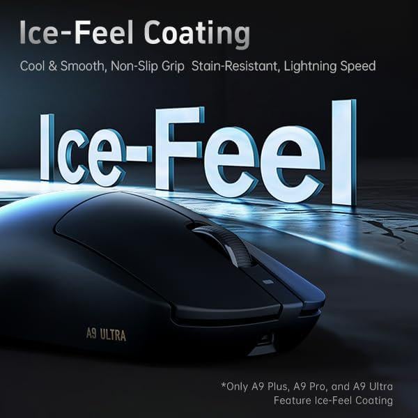 Мышка игровая беспроводная ATK A9 Plus Dragonfly 30000 DPI 3в1 Bluetooth/USB C Pink - фото 7 Мышка игровая беспроводная ATK A9 Plus Dragonfly 30000 DPI 3в1 Bluetooth/USB C Pink - фото 7