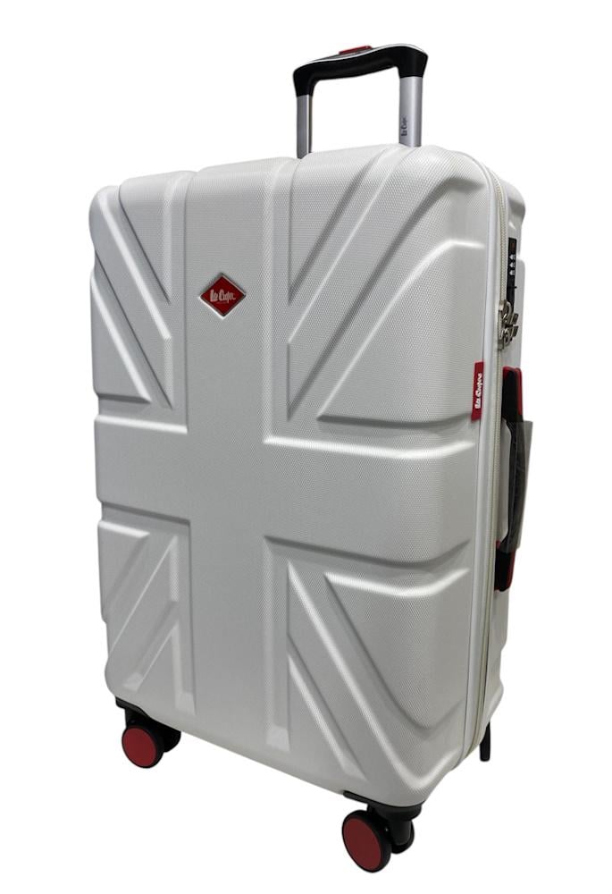 Чемодан дорожный средний Lee Cooper 31103 Поликарбонат/ABS-пластик M Белый