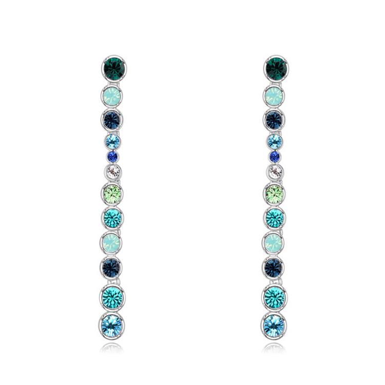 Сережки з кристалами Сваровські 24763 Italina Бірюзовий/Синій