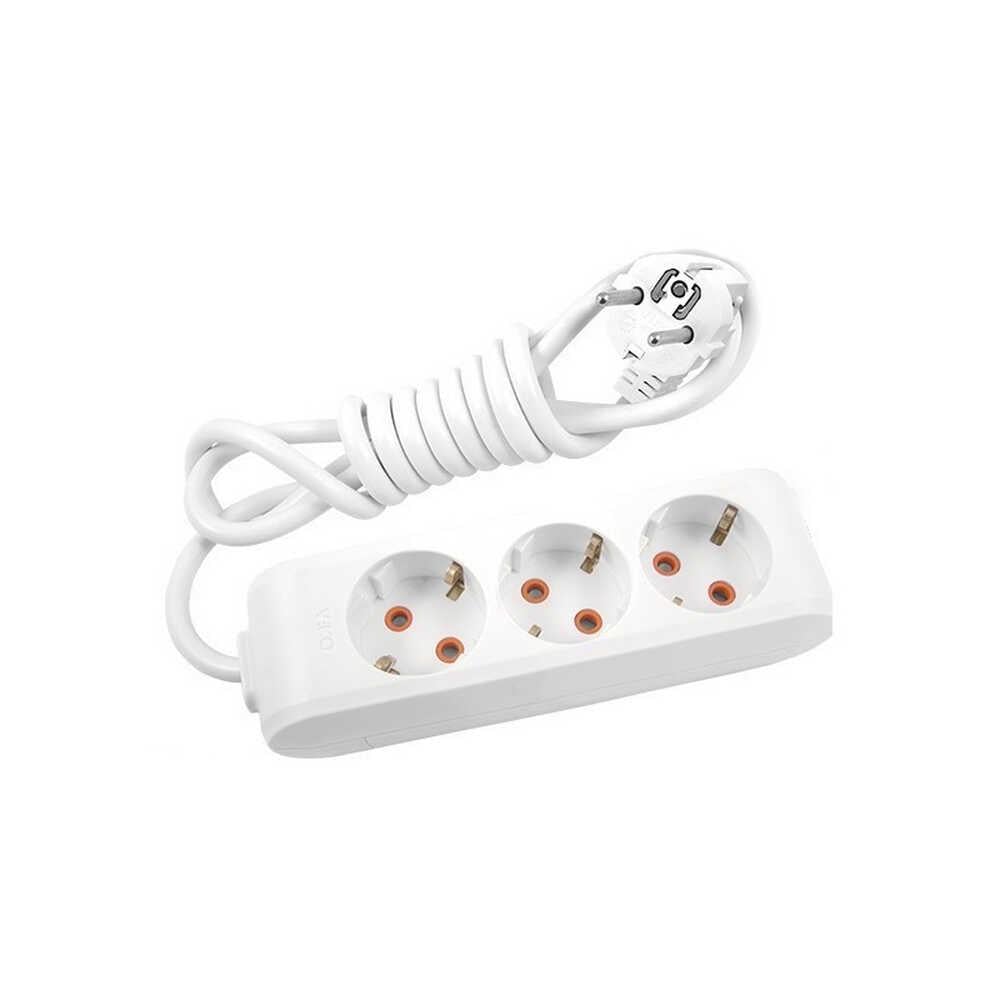 Удлинитель на 3 гнезда Viko Multi-Let с заземлением 3 м Белый (90114303)