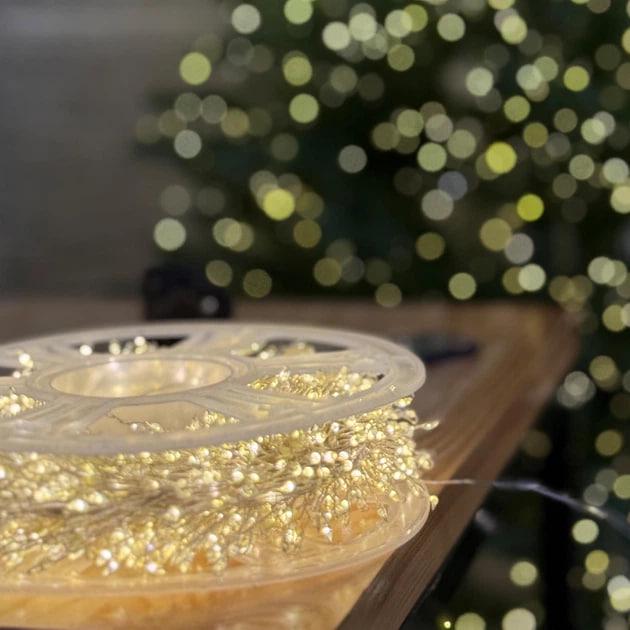 Гірлянда Мішура з пультом 100 м 220В Білий теплий/Срібний дріт (8763452) - фото 4 Гірлянда Мішура з пультом 100 м 220В Білий теплий/Срібний дріт (8763452) - фото 4