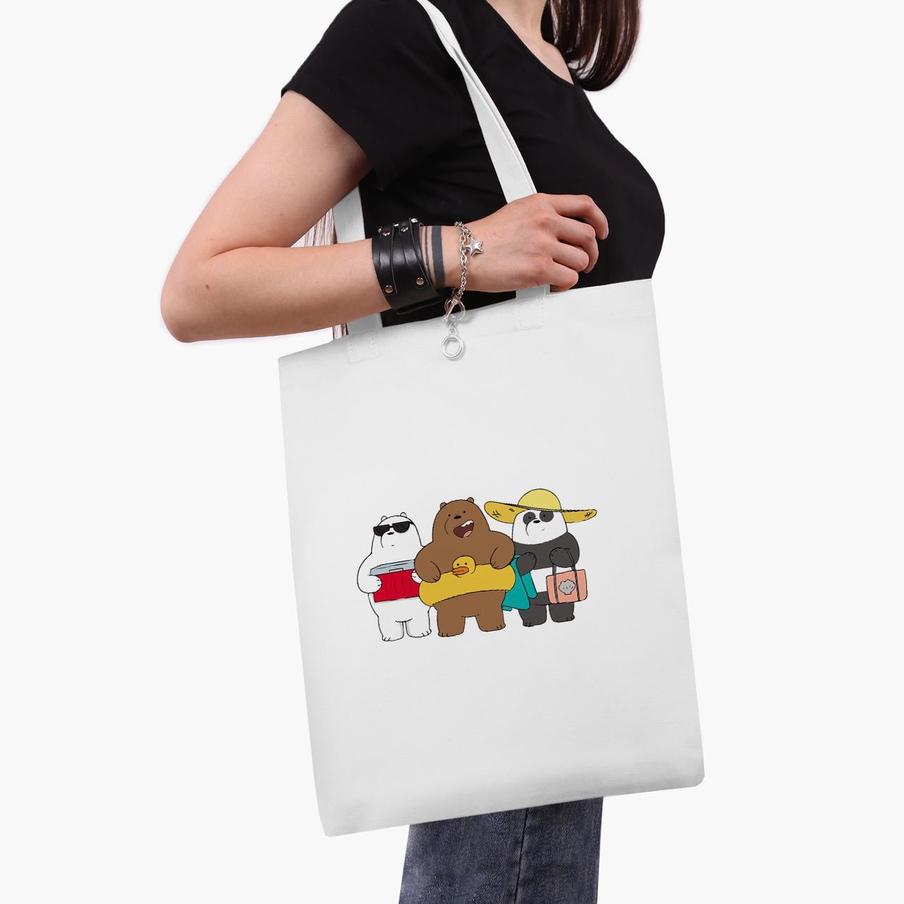 Эко сумка шоппер We Bare Bears 41x35 см Белый (9227-2893-WT1)