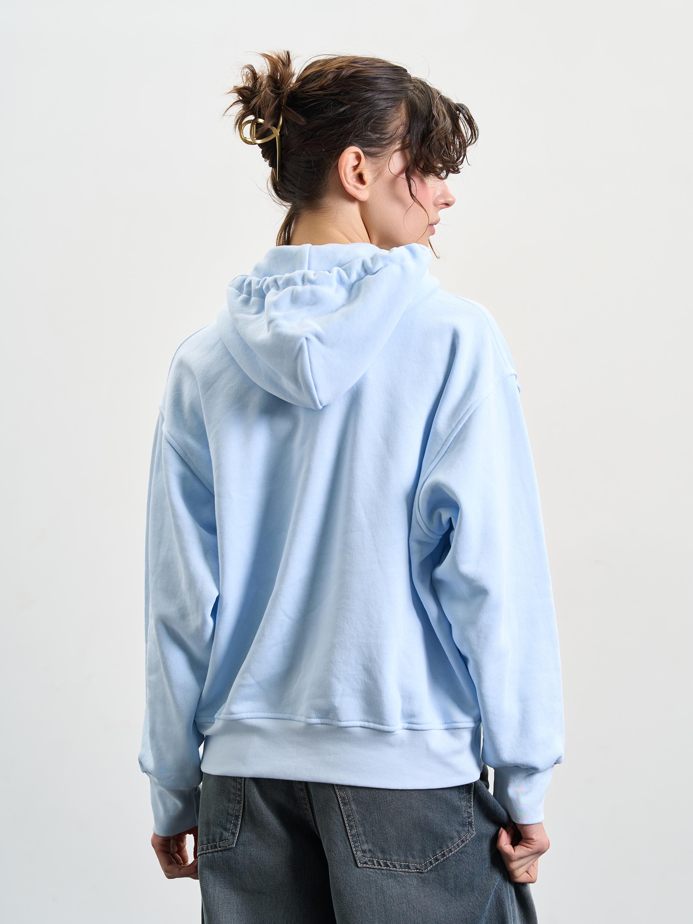 Зип-худи женское утепленное со спущенным плечом ROZA 240427 L Морозный голубой (4824005711329) - фото 3 Зип-худи женское утепленное со спущенным плечом ROZA 240427 L Морозный голубой (4824005711329) - фото 3