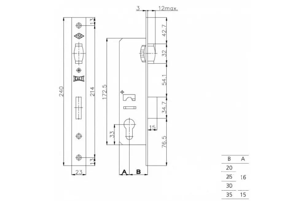 Замок 155 B 25 мм (1-30142) - фото 3