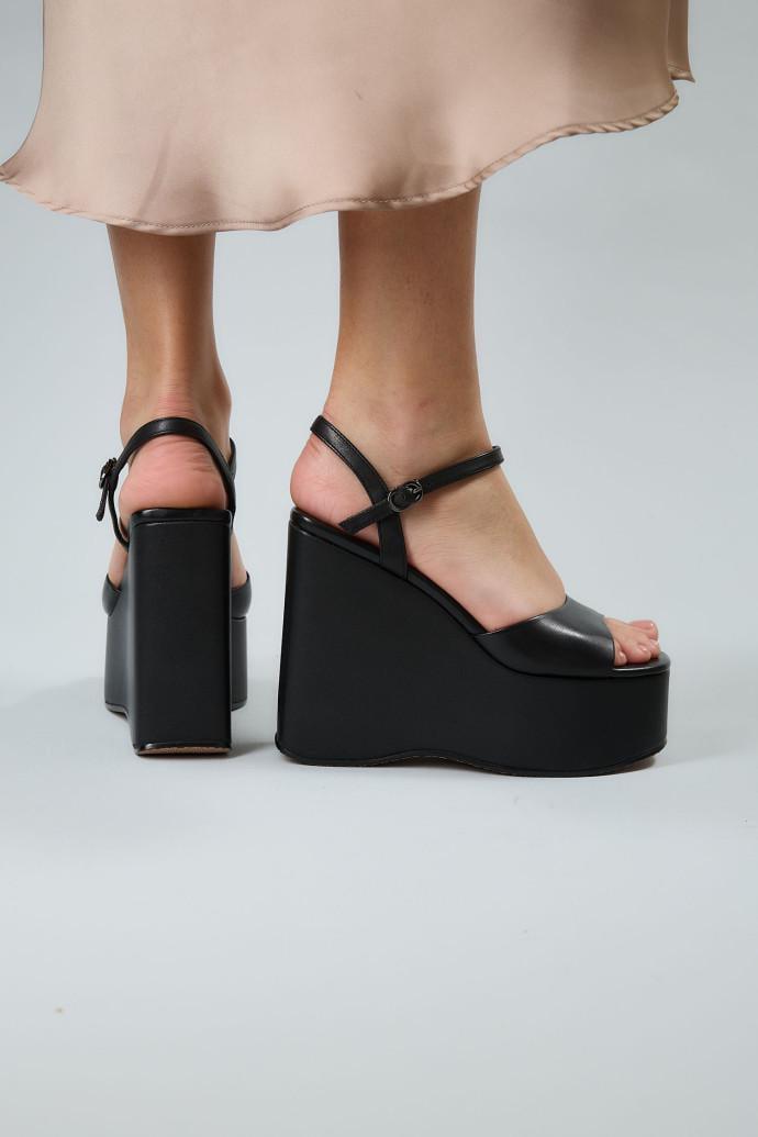 Босоножки женские LONZA кожаные р. 40 Черный (186679)