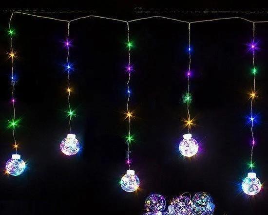 Гирлянда-штора RD-9015 200 LED 10 шариков по 8 см Микс (24)
