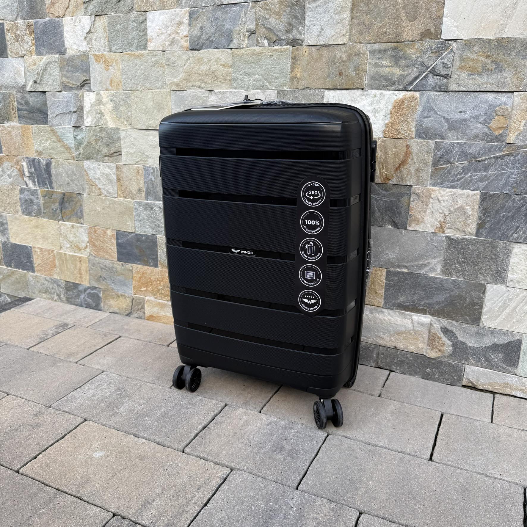 Валіза дорожня з поліпропілену Wings HWF03 M Чорний (30631266) - фото 3 Валіза дорожня з поліпропілену Wings HWF03 M Чорний (30631266) - фото 3