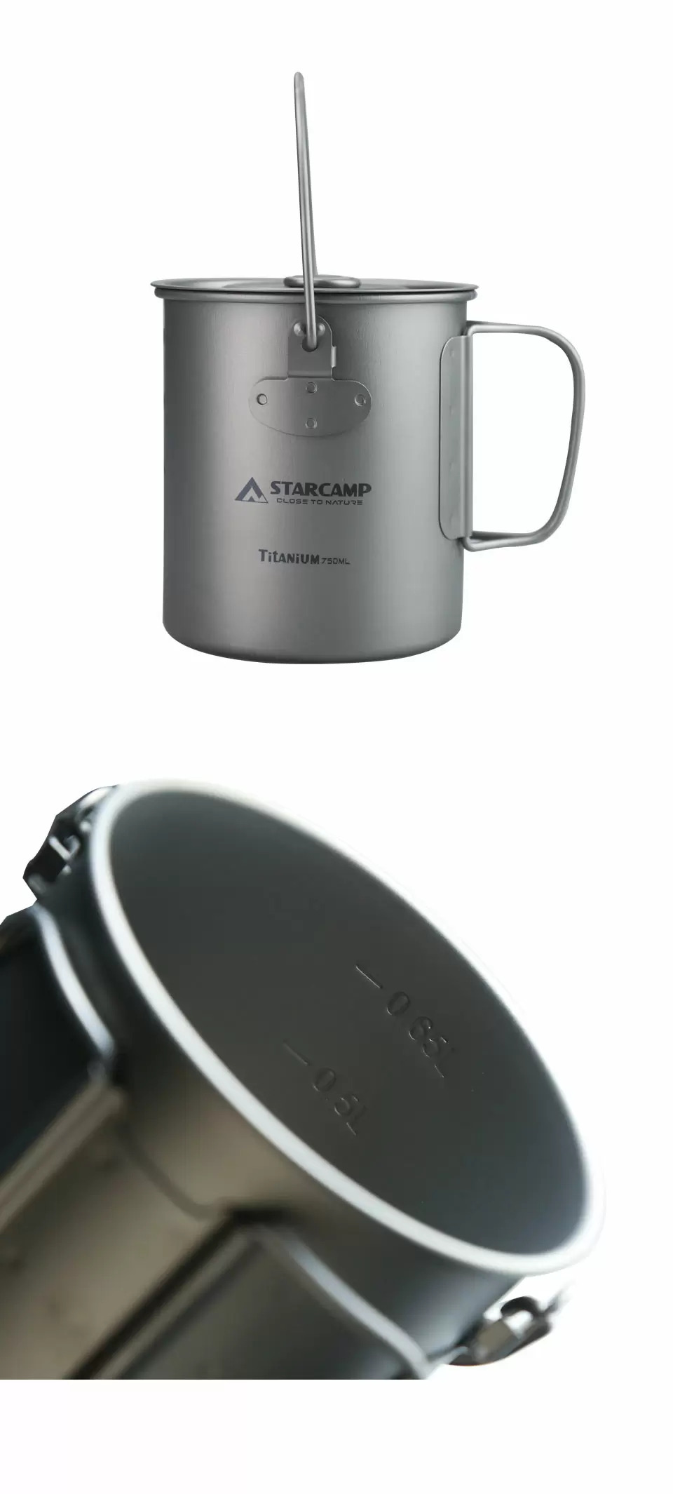 Чашка туристическая титановая Starcamp HX-TK10 750 мл Titanium (SC142) - фото 6 Чашка туристическая титановая Starcamp HX-TK10 750 мл Titanium (SC142) - фото 6