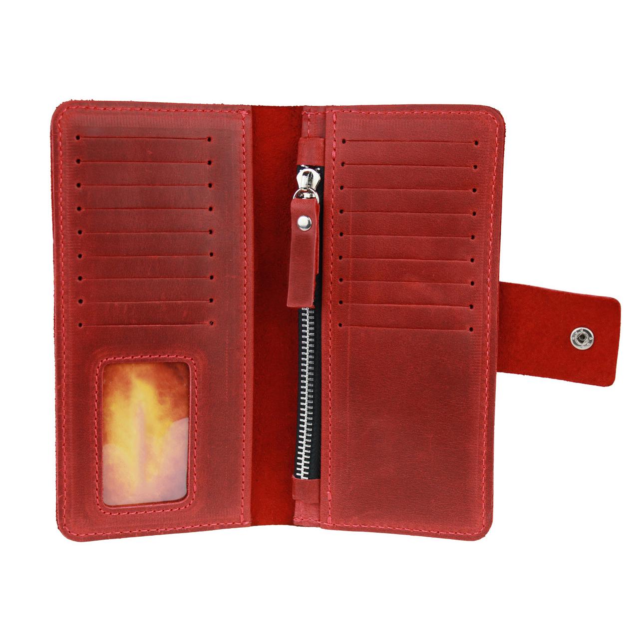 Гаманець FREESKIN шкіряний 19х9,5х1 см Червоний - фото 2 Гаманець FREESKIN шкіряний 19х9,5х1 см Червоний - фото 2