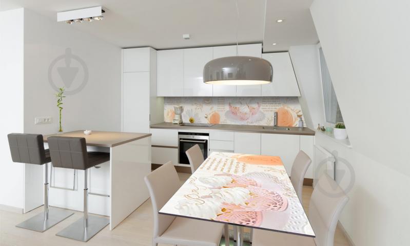 Наклейка виниловая на стол Zatarga «Цветы и сладости» 600х1200 мм Z180744st