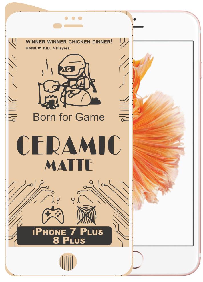 Защитная пленка керамическая Ceramic iPhone 7 Plus/8 Plus матовая White (16508)