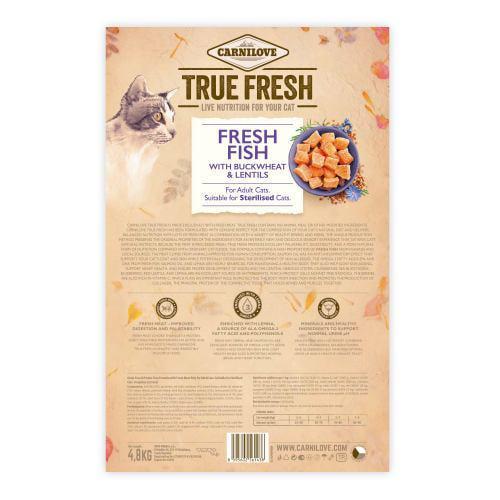 Корм сухой Carnilove True Fresh Cat для взрослых кошек с рыбой 4,8 кг - фото 3 Корм сухой Carnilove True Fresh Cat для взрослых кошек с рыбой 4,8 кг - фото 3