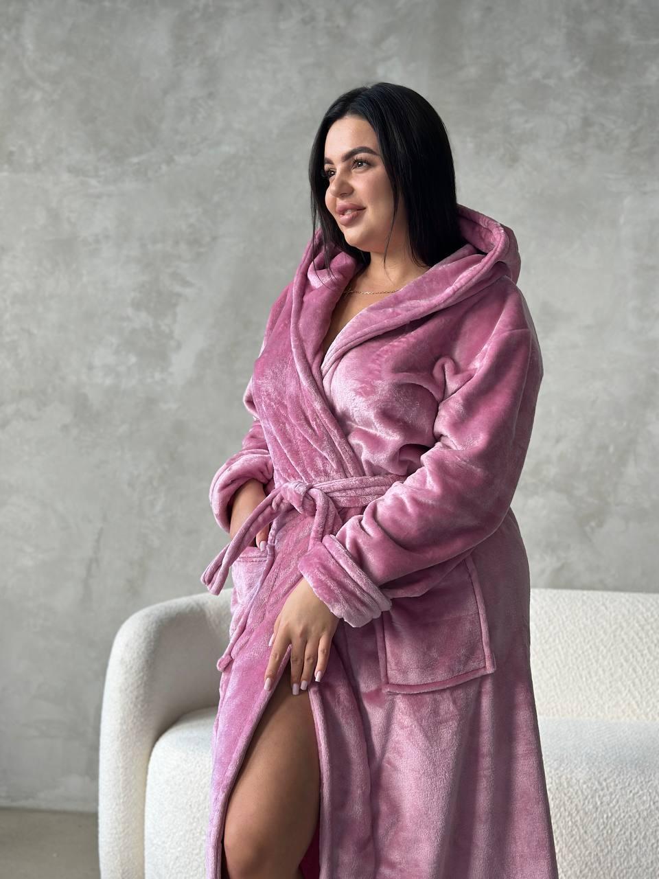 Халат жіночий махровий батал 4XL (3203/4) - фото 8 Халат жіночий махровий батал 4XL (3203/4) - фото 8