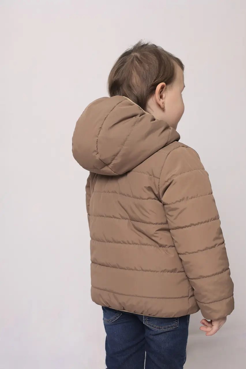 Куртка детская Саша двухсторонняя на девочку 122 см Бежевый/Розовый (саша-р122) - фото 7 Куртка детская Саша двухсторонняя на девочку 122 см Бежевый/Розовый (саша-р122) - фото 7