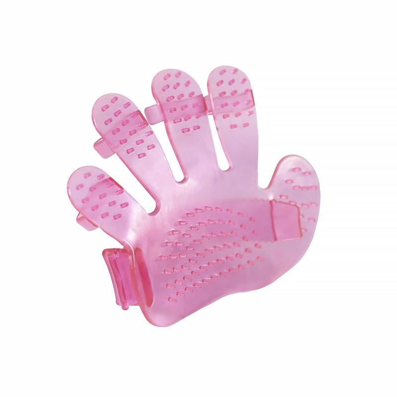 Перчатка Hoopet Pet Wash Brush Pink для купания и массажа животных - фото 1