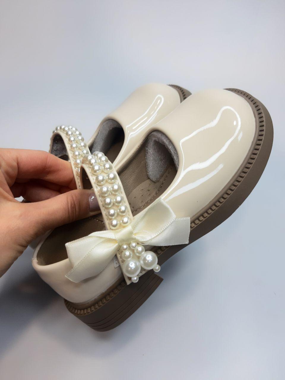 Туфли для девочки Clibee р. 28 17,2 см Бежевый (660-2 beige) - фото 2 Туфли для девочки Clibee р. 28 17,2 см Бежевый (660-2 beige) - фото 2